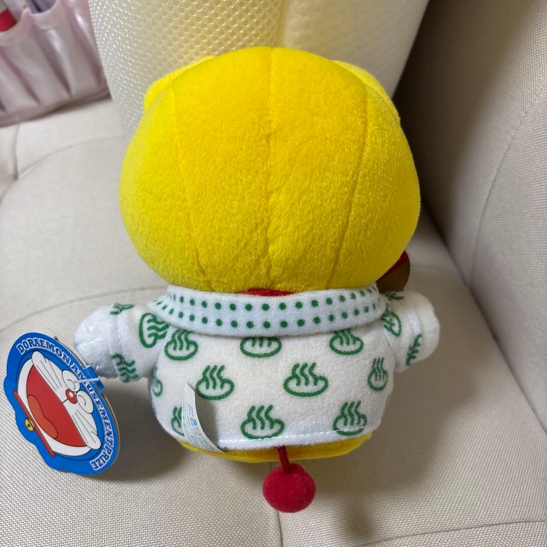 元祖ドラえもん　温泉ピカピカぬいぐるみ　黄色 耳つき