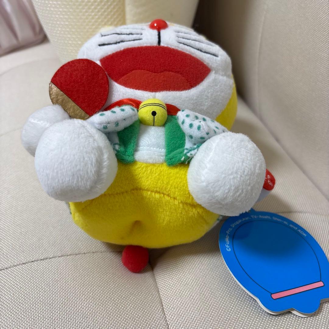 元祖ドラえもん　温泉ピカピカぬいぐるみ　黄色 耳つき