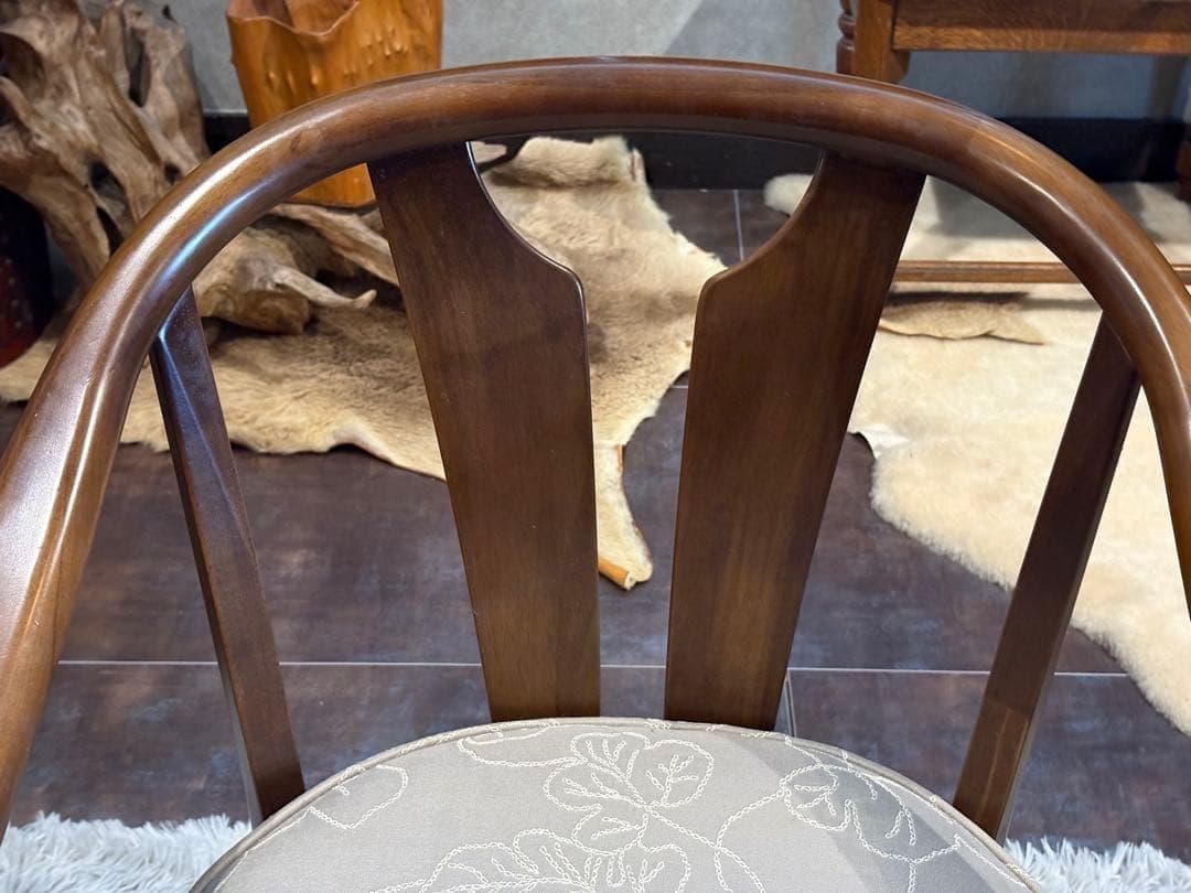 ②カリモク　karimoku アームチェア　アンティーク　ヴィンテージ SZ