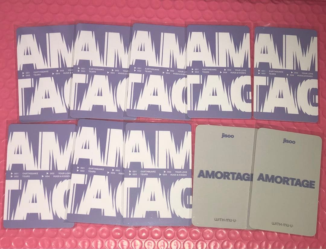 blackpink AMORTAGE POPUP ジス トレカ