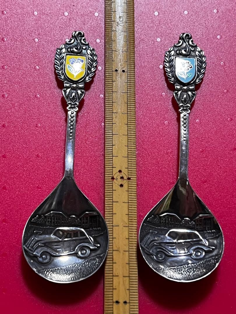 アンティークシルバー製カトラリートヨタ クラシックカーsilver 2本セット