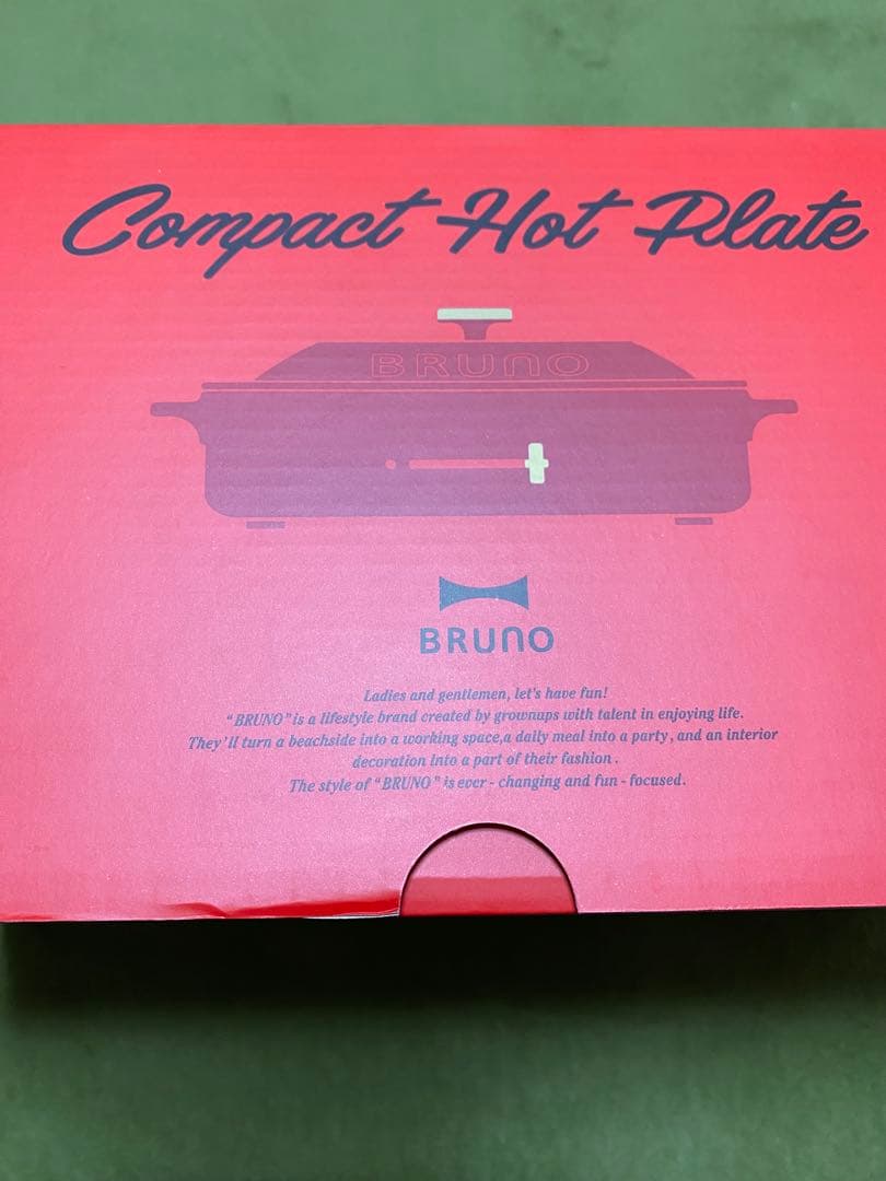 新品 BRUNO コンパクトホットプレート レッド たこ焼きプレート付き