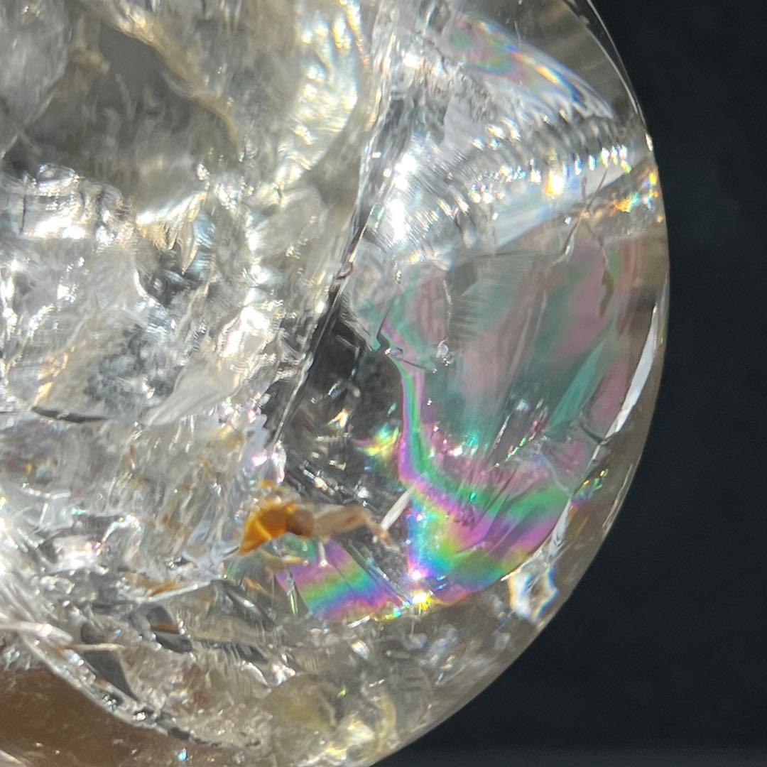 ◎家宝級 美麗宝珠☆超逸品☆レインボー スーパーファントム 水晶 丸玉 天然石