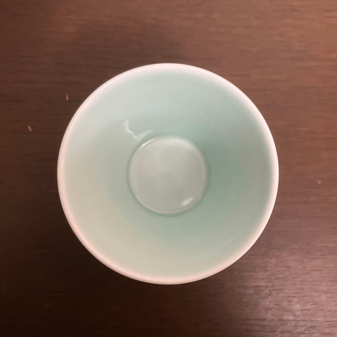 井上康徳作 青白磁線 ぐい呑 未使用