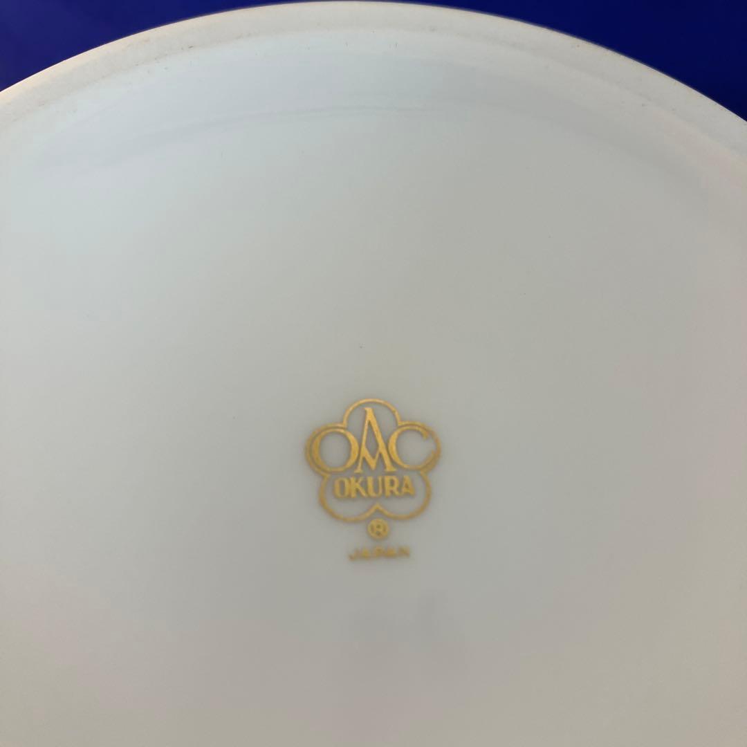 L-615【美品】未使用　大倉陶園 ブルーローズ 花瓶 花器