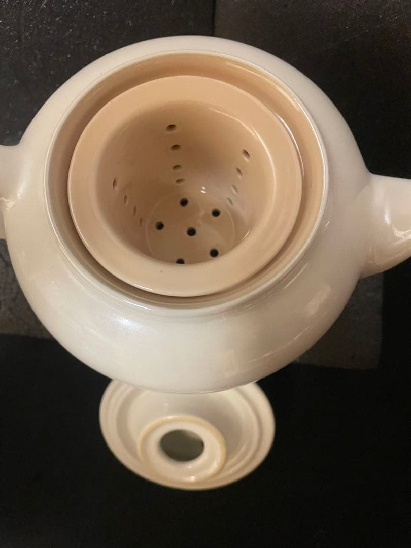 ル・クルーゼ　ティーポット　マグカップ2個　ミニココットハート型2個　トレー付き