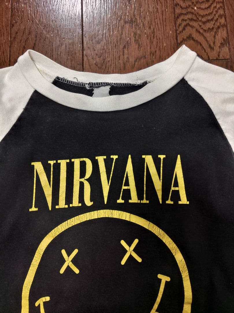 NIRVANA ロンT　ラグラン　スマイル　古着
