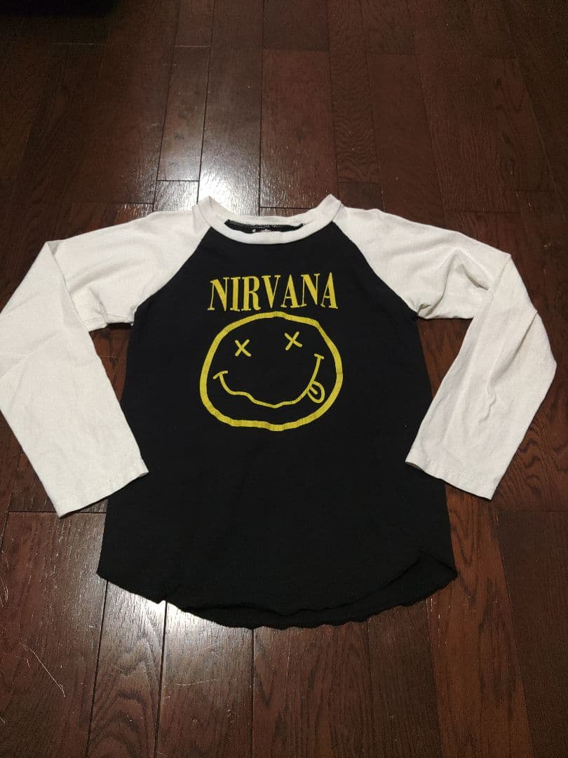 NIRVANA ロンT　ラグラン　スマイル　古着