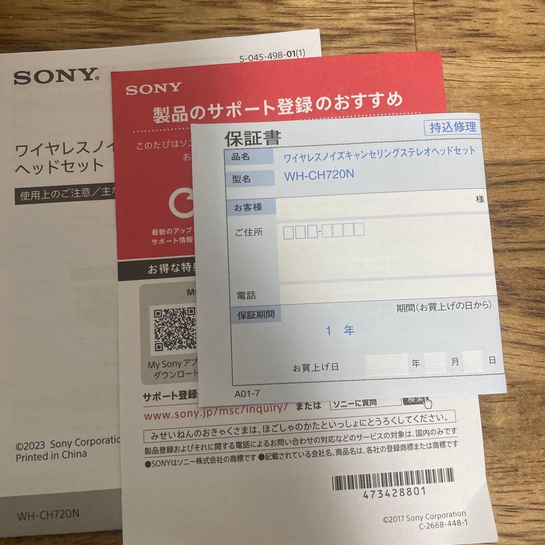 SONY WH-CH720N ピザ