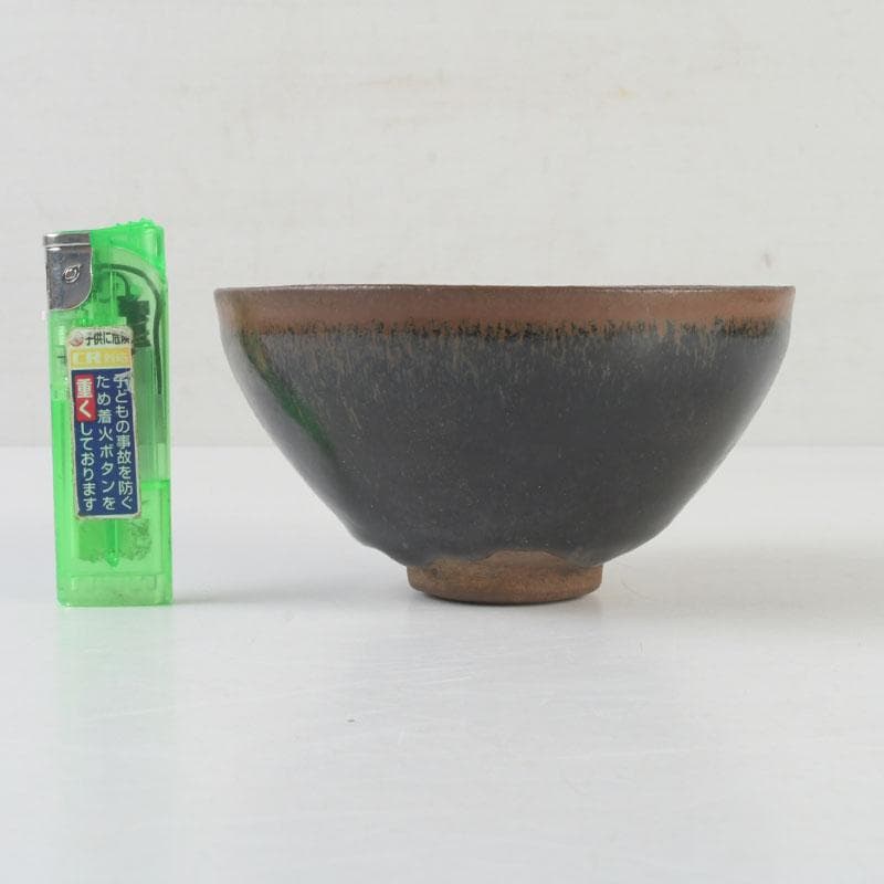 中国　南宋　建窯　兎毫盞　禾目天目茶碗　M　A17