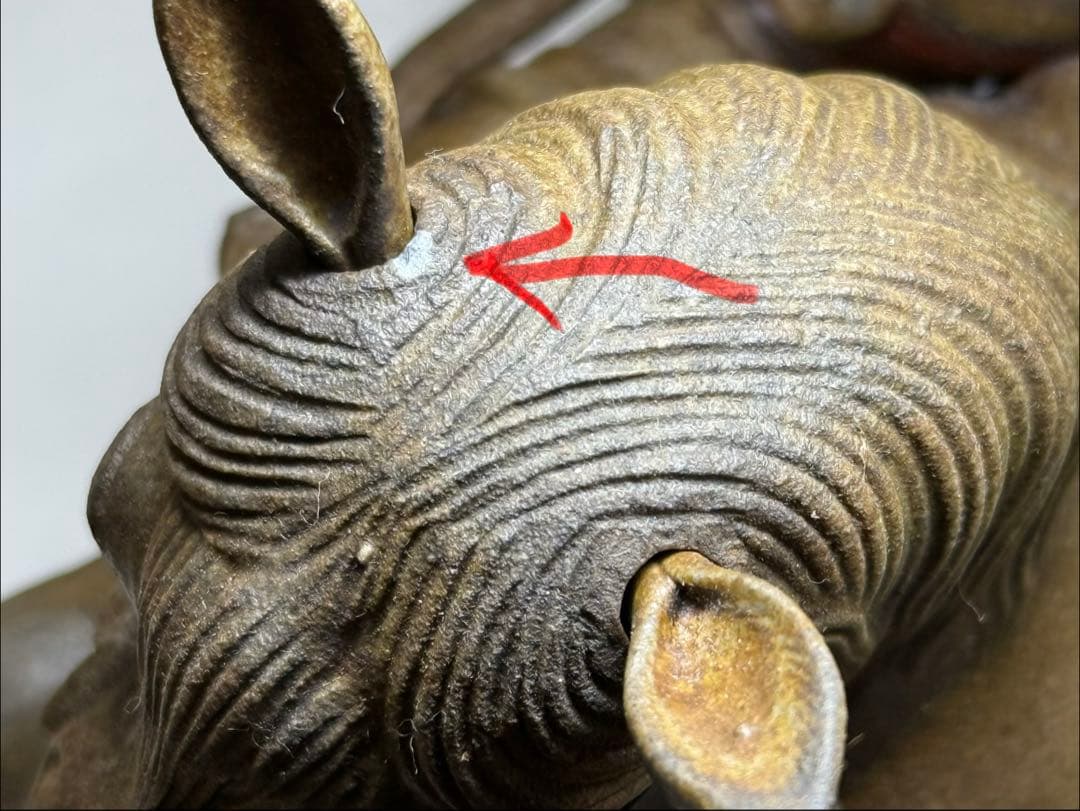 T5 備前焼 陶芸家 初代 小山一草 「追馬」 置物 共箱 美術品