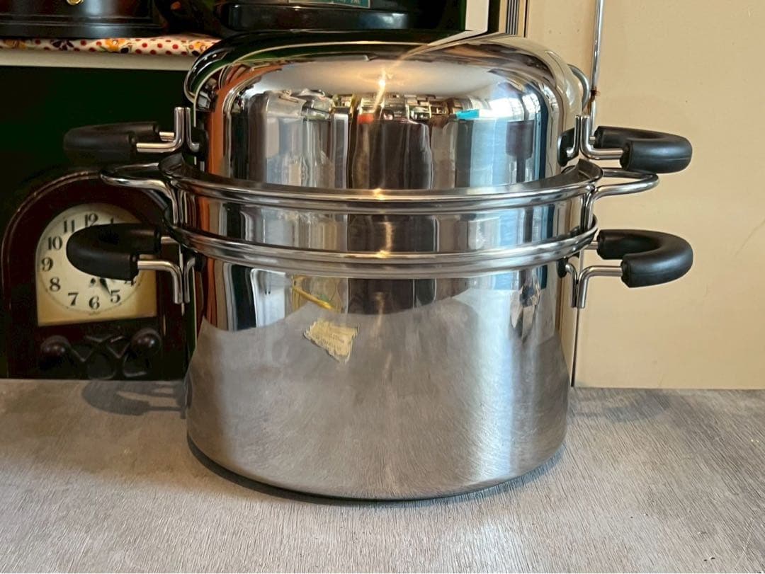 未使用 アンナロッシ ステンレス マルチパスタポット 22cm 鍋