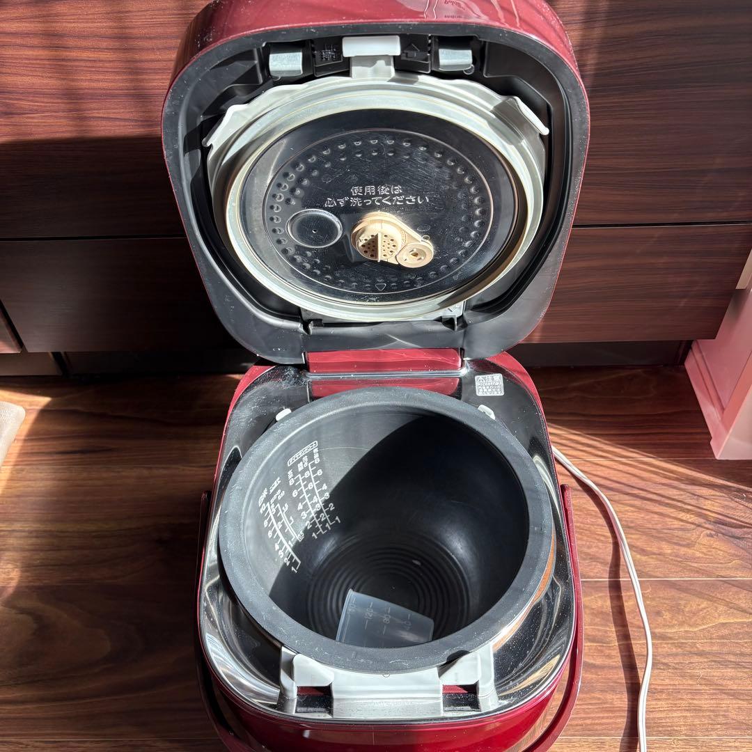 【東芝】炊飯器 RC-18VXK 一升 圧力IH 赤
