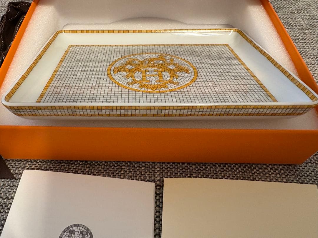 新品★HERMES トレー 〈モザイク 24〉ゴールド