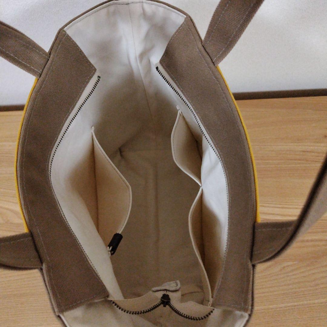 ハンドメイド、トートバック、倉敷帆布、シンプル、バイカラー、縦長