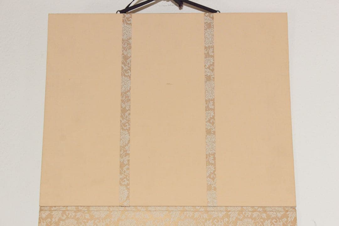 No5739 掛軸風額　作者不詳　在銘　水墨梅図　色紙　日本画　絵画　送料無料