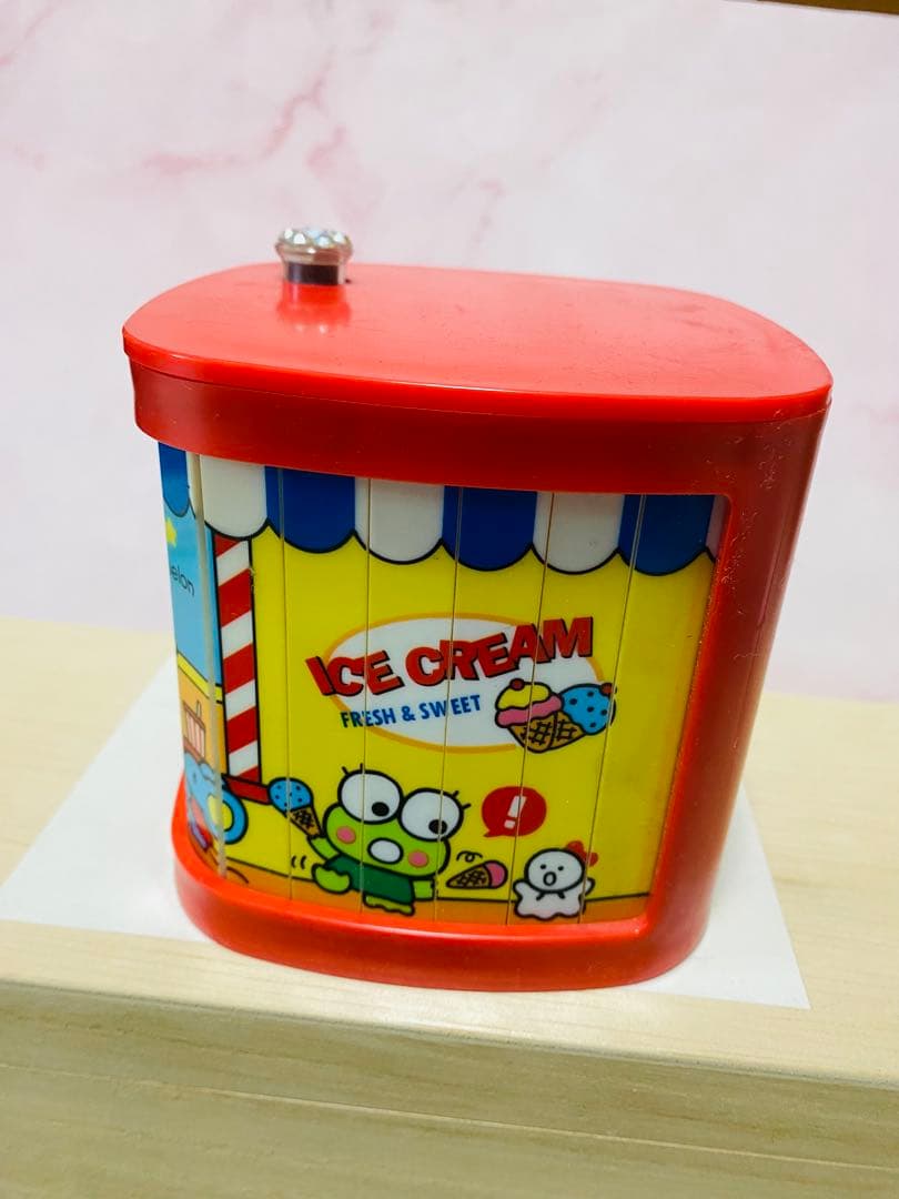 超レア　ハローキティ 、みんなのター坊、ケロッピアイスのショップスライド小物入れ