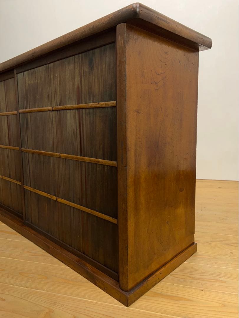 収納棚　無垢材　横幅138.5㎝　M111　古道具　ビンテージ　アンティーク