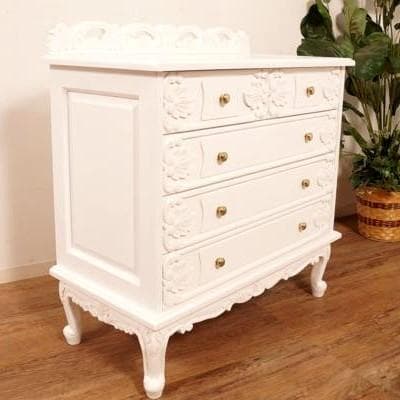 ロココ調　ヨーロピアンスタイル 猫脚　チェスト　手彫り彫刻 4段