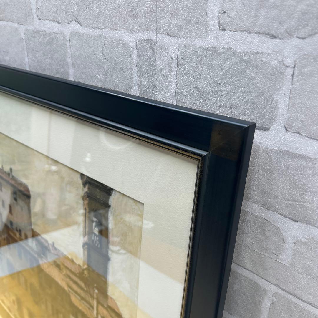 5787 橋本清一 ルンガルノ・コルシーニ ◆パステル画 肉筆◆直筆サイン有