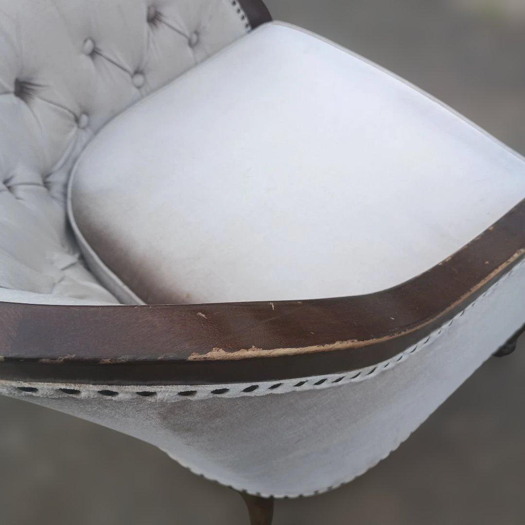 4432)一人掛けソファー　ラウンジチェア　フランスアンティーク