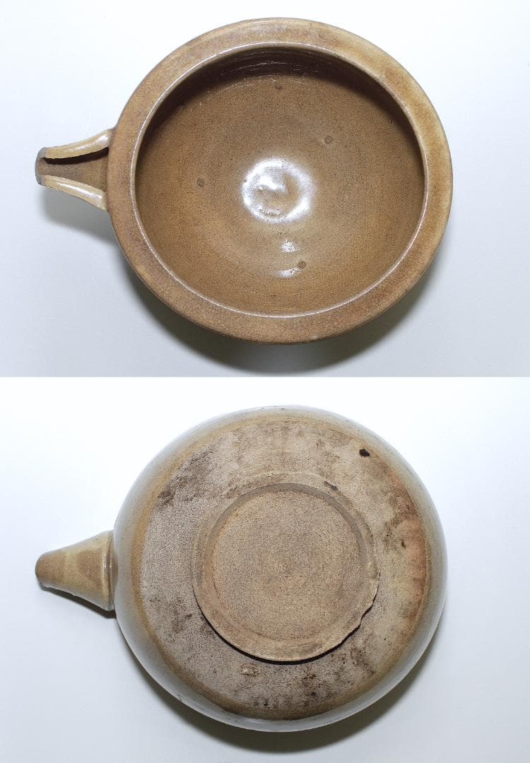 江戸後期-明治 絵瀬戸 紅葉文 片口