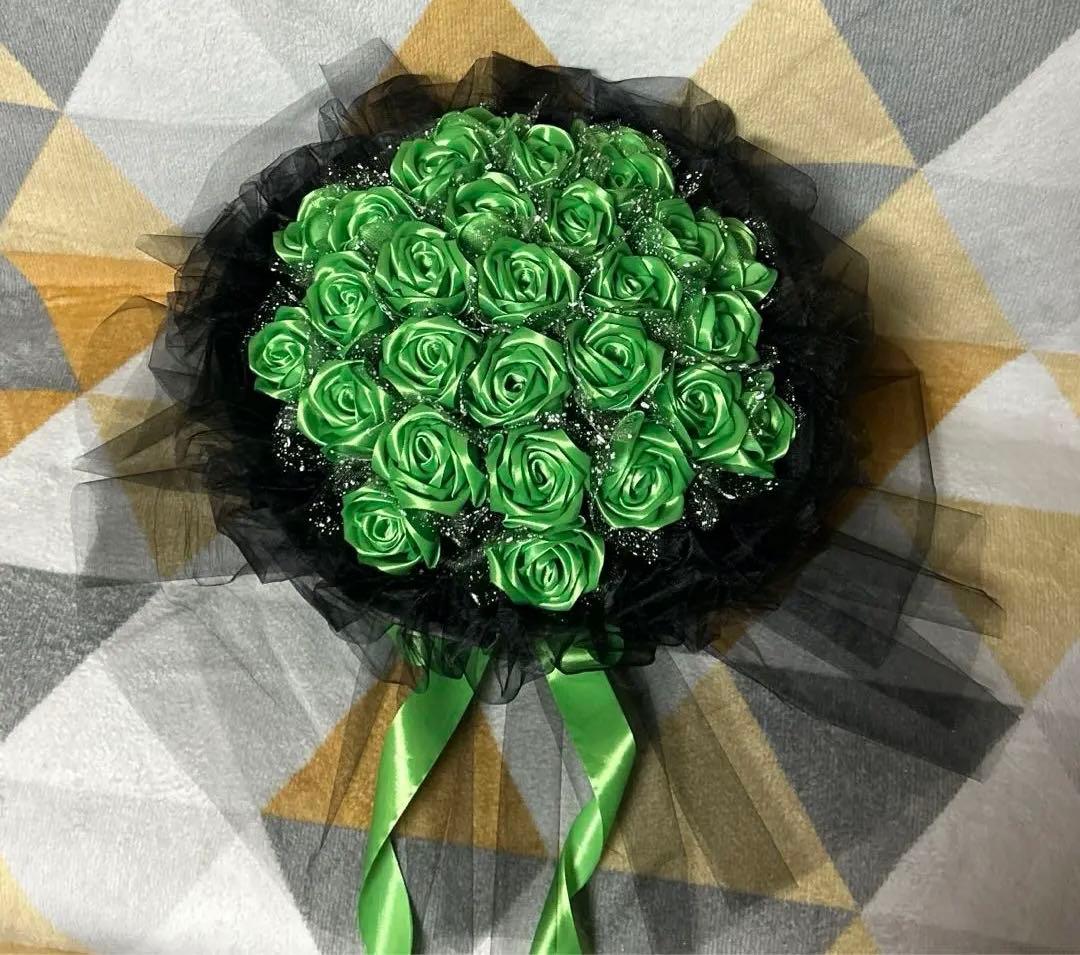 28本グリーンバラブーケ　プレゼント お祝い 枯れない花 永生薔薇　特別な人へ