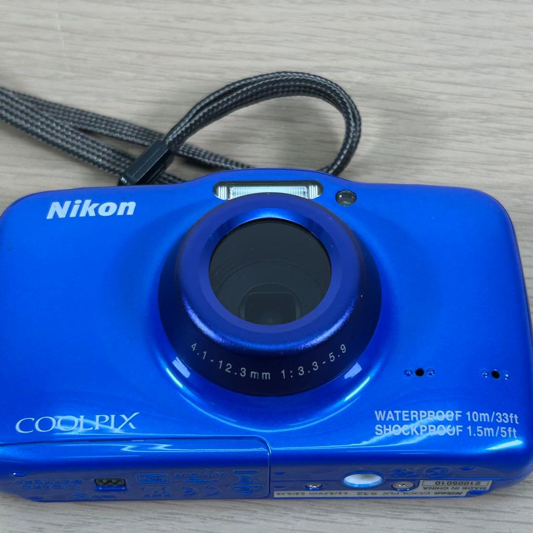 NIkon COOLPIX S32 防水デジタルカメラ ブルー B352