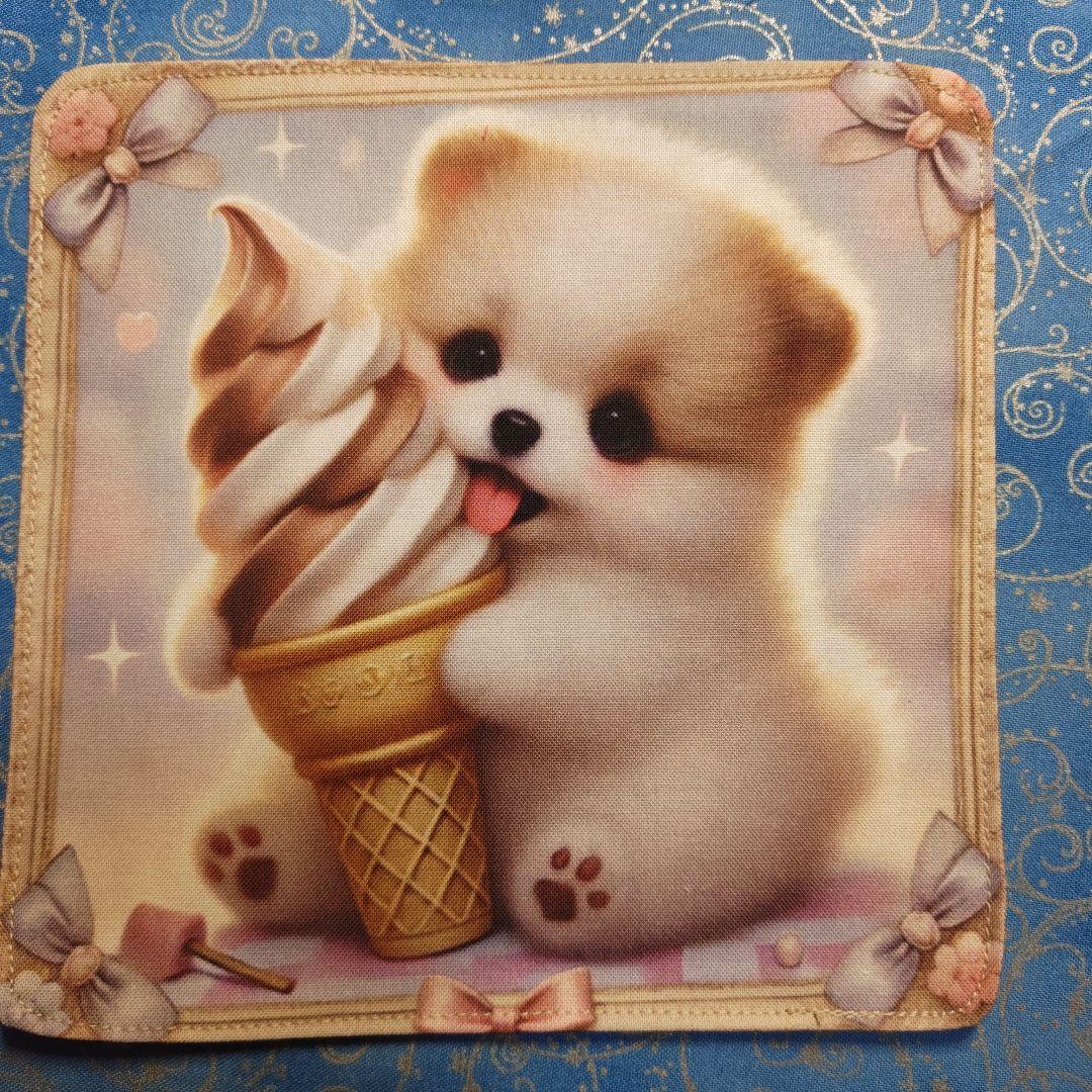 じゅんじゅん　ハンカチポメラニアンちゃん柄　19枚