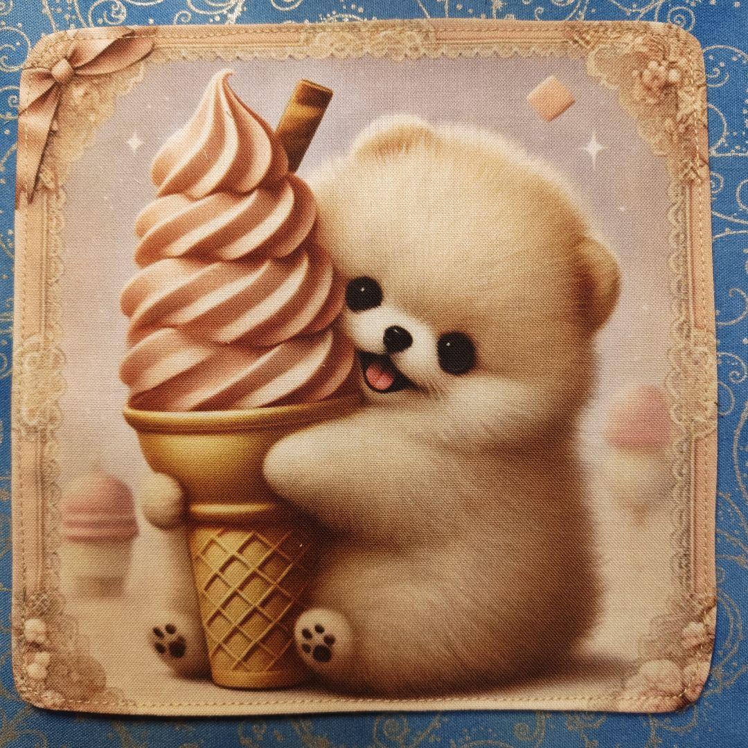 じゅんじゅん　ハンカチポメラニアンちゃん柄　19枚