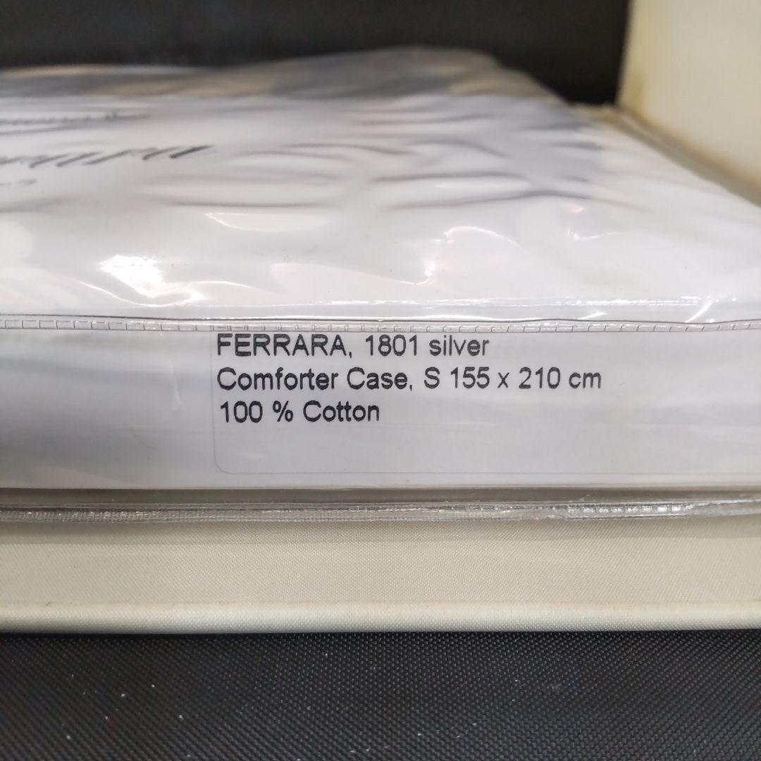 大塚家具 Ferrara 掛け布団カバー シルバー 155x210cm