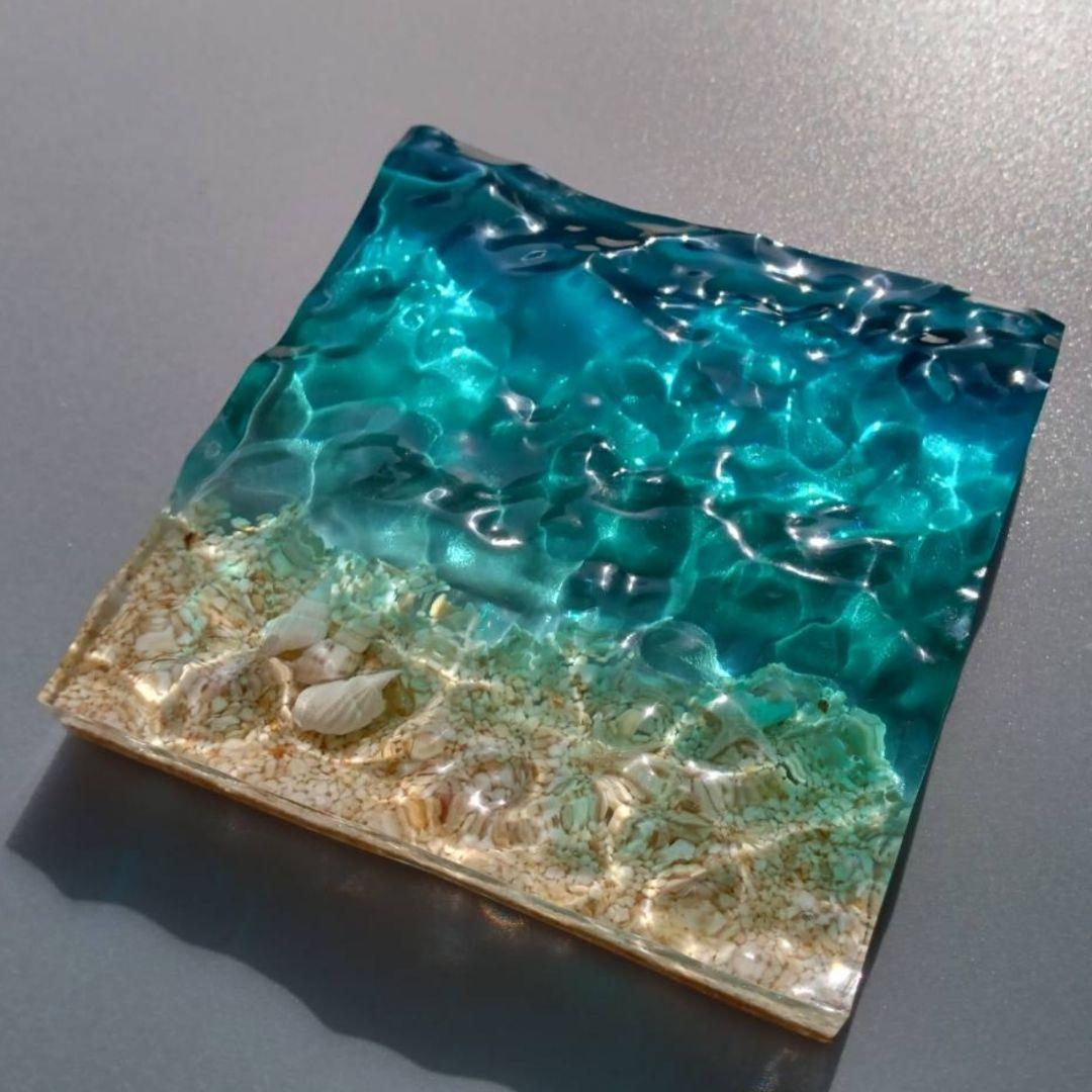 【 海のかけら No.3010 】エポキシレジン オーシャンアート レジンアート