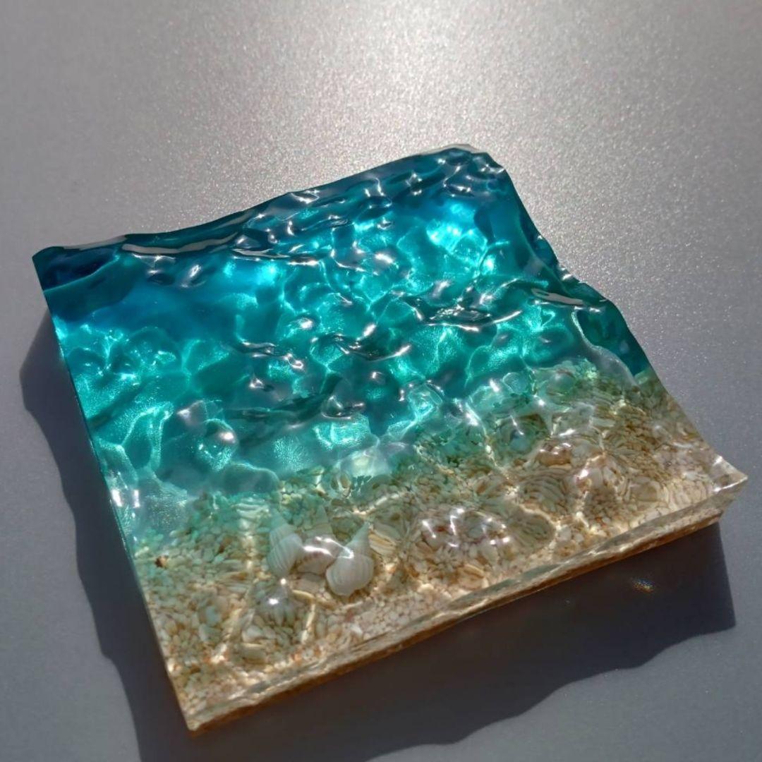 【 海のかけら No.3010 】エポキシレジン オーシャンアート レジンアート