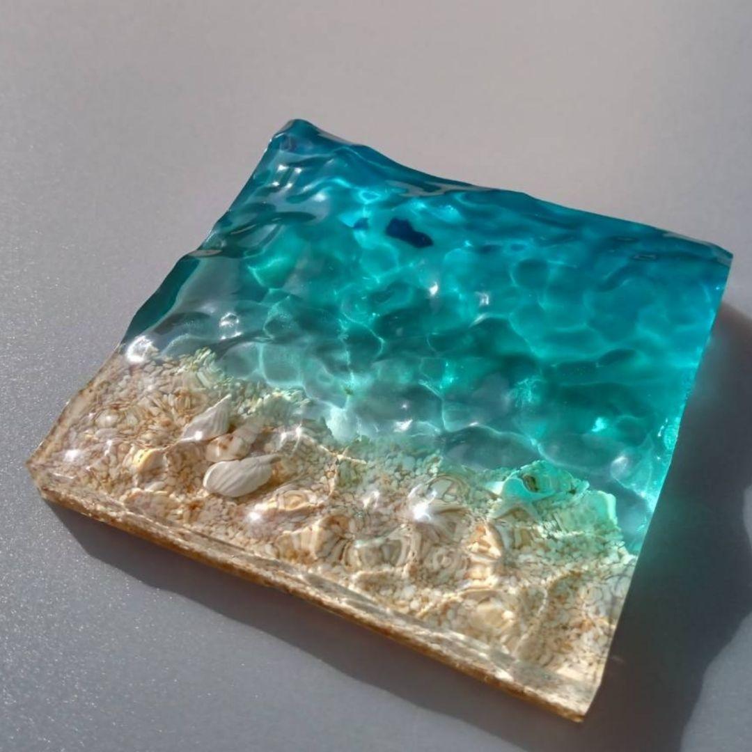 【 海のかけら No.3010 】エポキシレジン オーシャンアート レジンアート