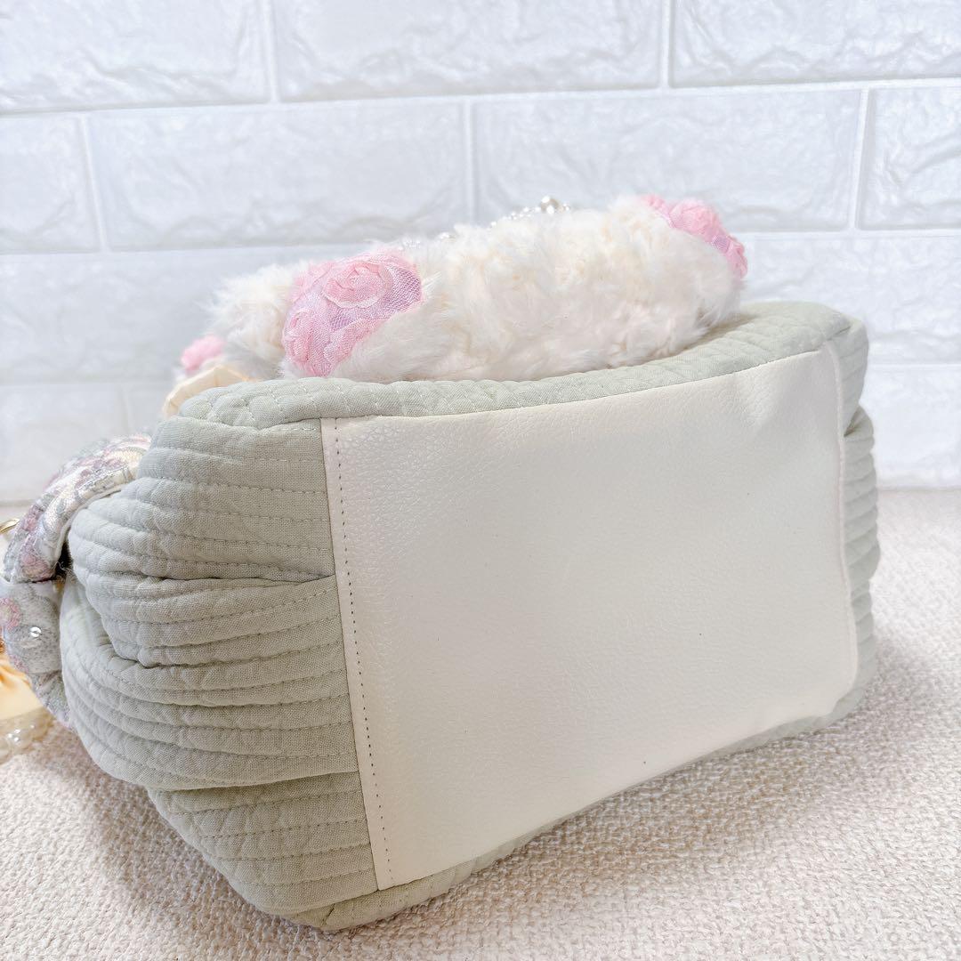 ト*助様 コヤンイサムチョン　ハンドメイド　サイドポケットトートバッグ　ミント