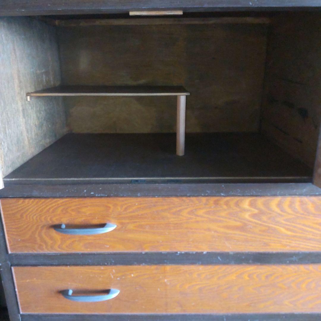 昭和レトロ　小物入れ付きタンス　箪笥　 奥行42cm幅89cm高さ120cm