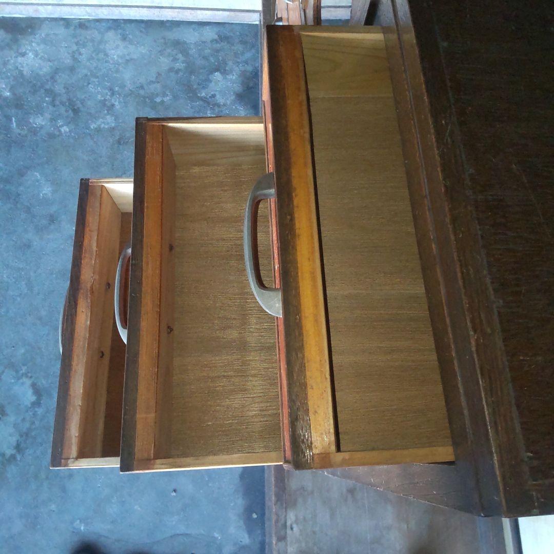 昭和レトロ　小物入れ付きタンス　箪笥　 奥行42cm幅89cm高さ120cm