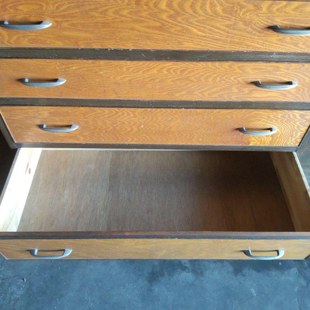 昭和レトロ　小物入れ付きタンス　箪笥　 奥行42cm幅89cm高さ120cm