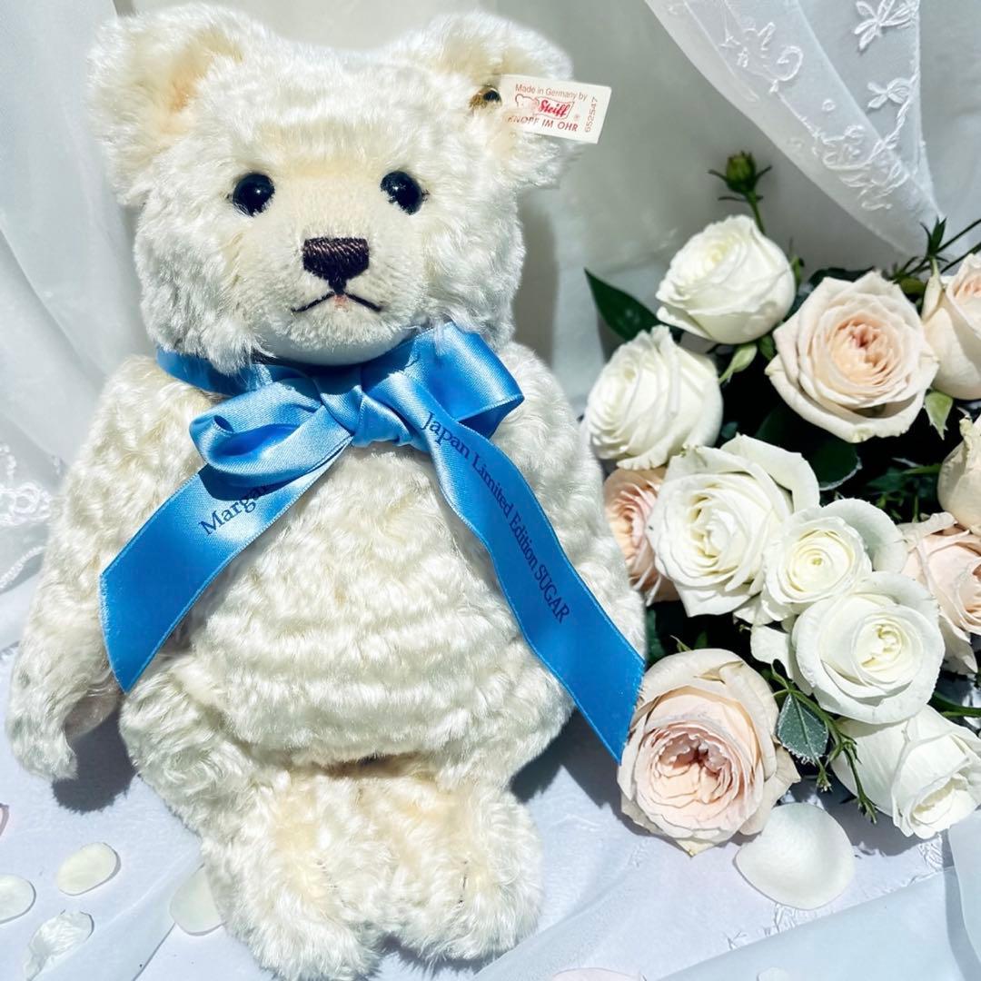 シュタイフ テディベア シュガー ホワイト 日本限定 専用箱 証明書付き 美品