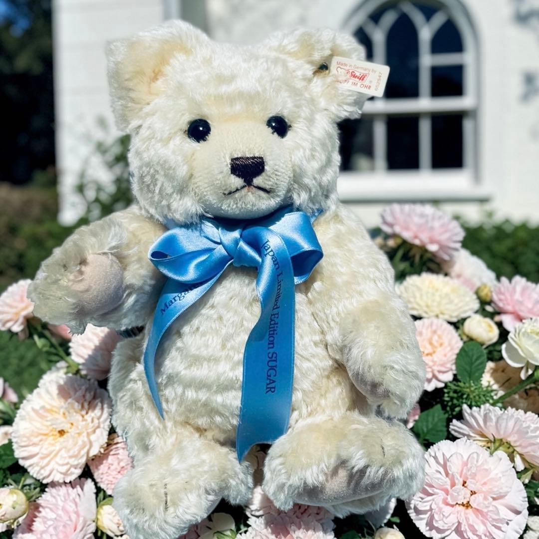 シュタイフ テディベア シュガー ホワイト 日本限定 専用箱 証明書付き 美品