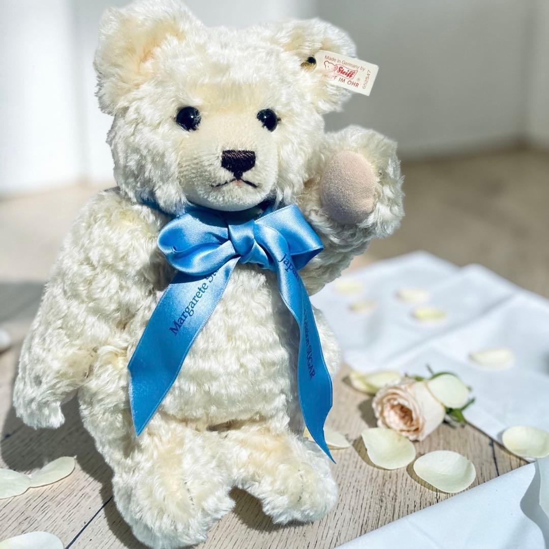 シュタイフ テディベア シュガー ホワイト 日本限定 専用箱 証明書付き 美品