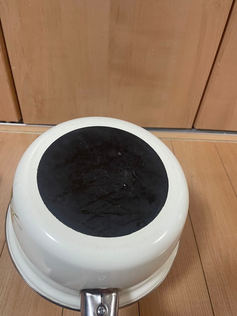 昭和レトロポップ 花柄ホーロー鍋 2点セット