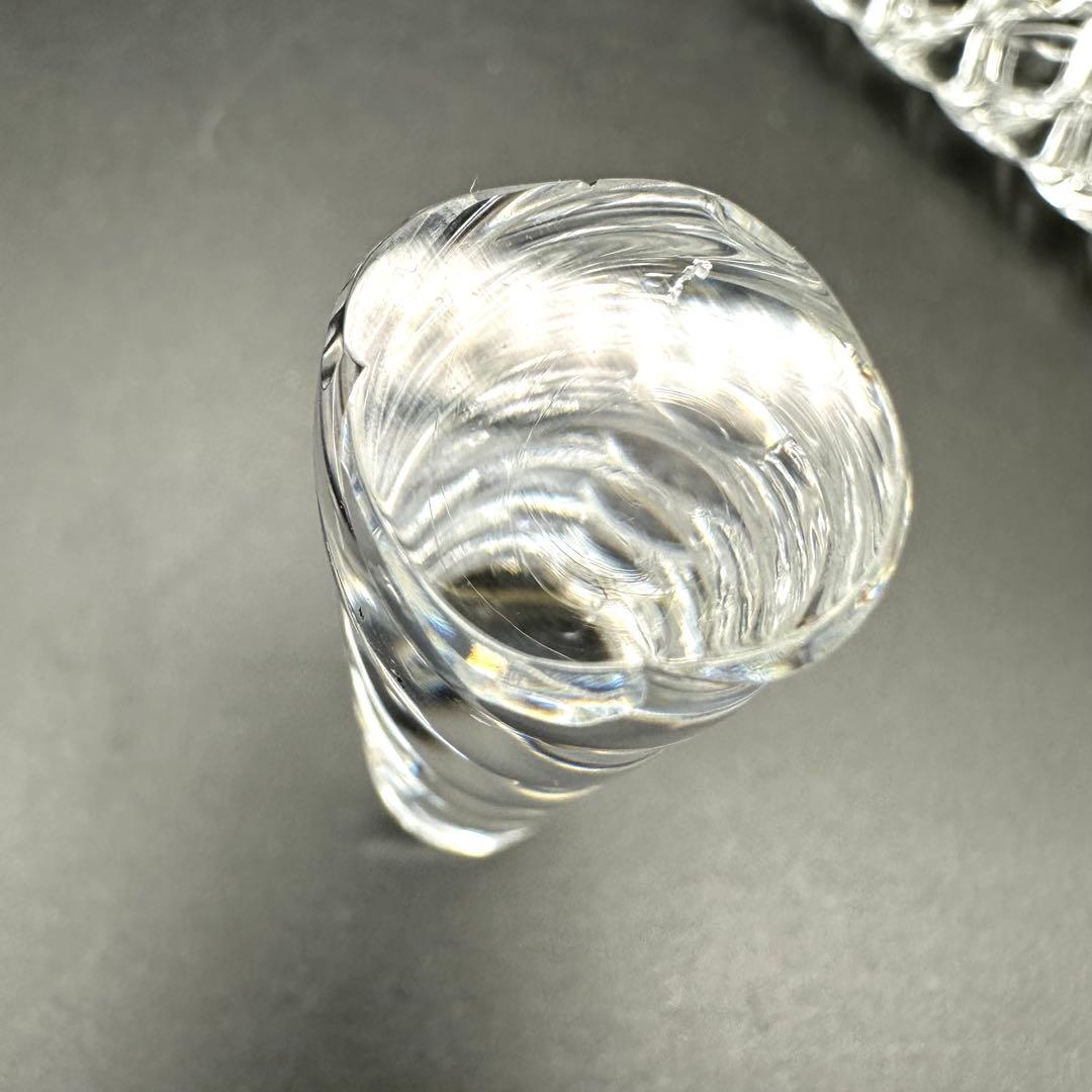 【美品】Baccarat バカラ カトラリーレスト ツイストバンブークリア12本