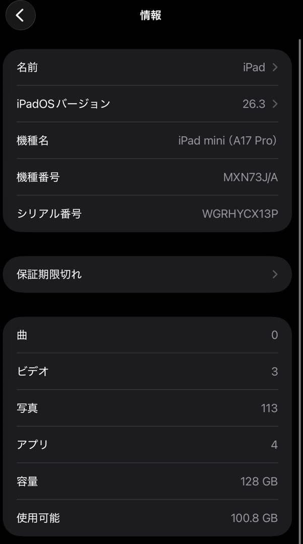 iPad mini A17pro Wi-Fi 128GB Appleペンシル付き