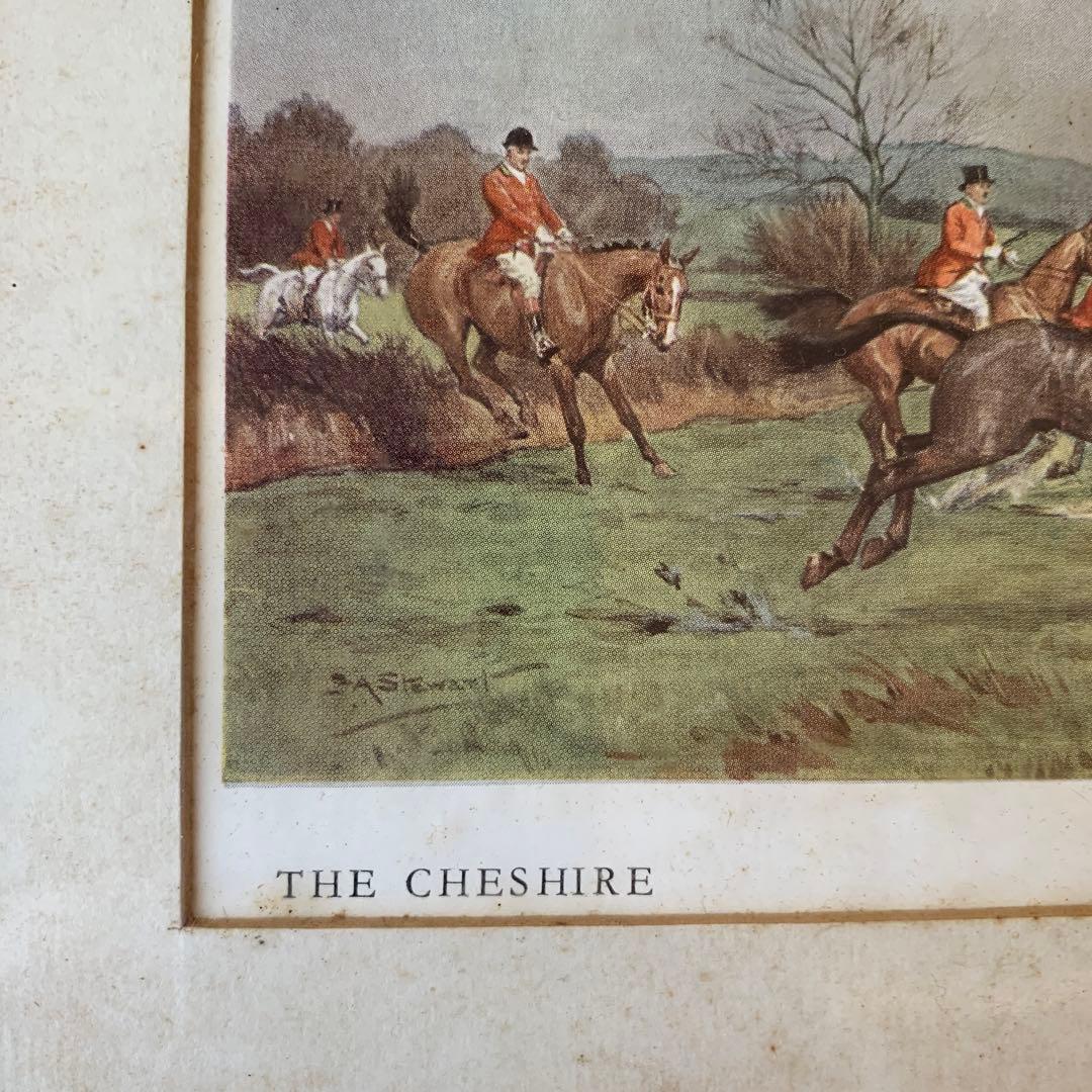 めぐりんさん専用　額装　狩猟の絵　競馬　プリント　ポートレート　馬　2セット