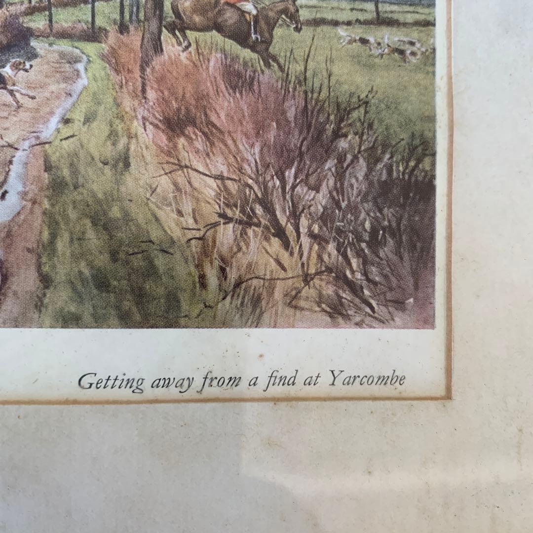 めぐりんさん専用　額装　狩猟の絵　競馬　プリント　ポートレート　馬　2セット