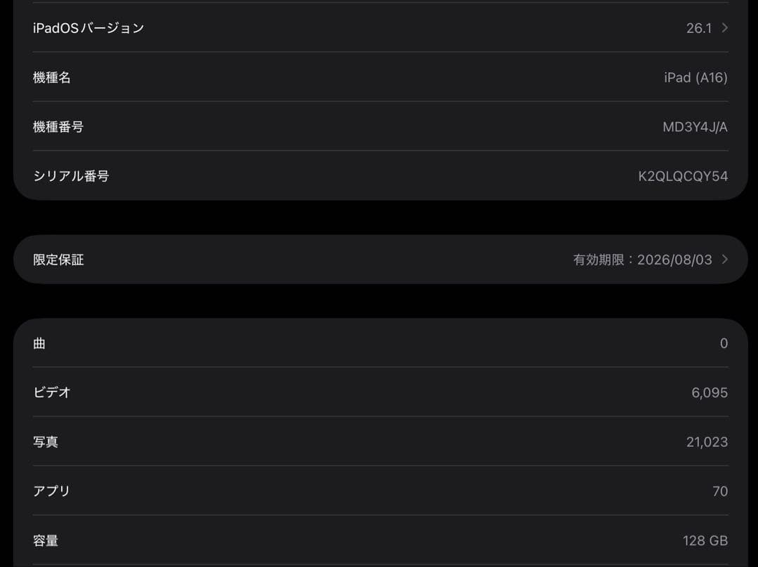 iPad A16 シルバー 128GB Wi-Fi+付属品