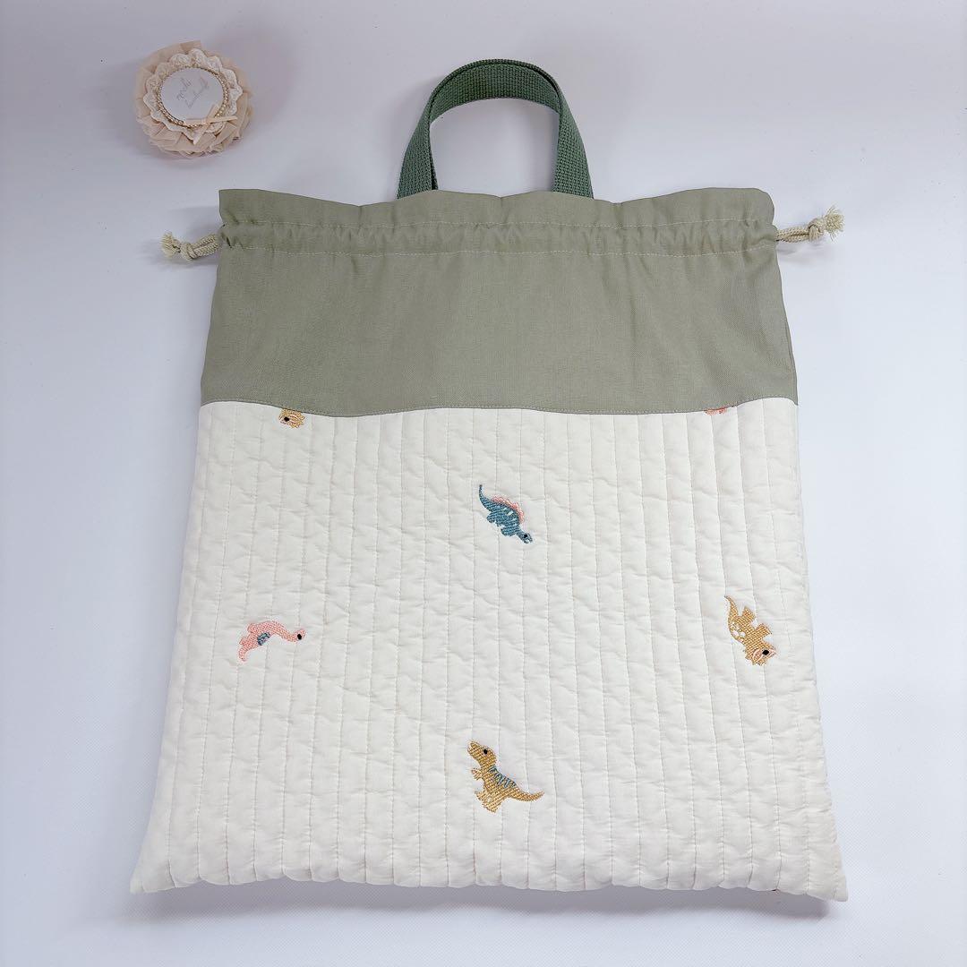 はるはる様　レッスンバッグ　上履き袋　体操着袋　ハンドメイド　ヌビ　キルト