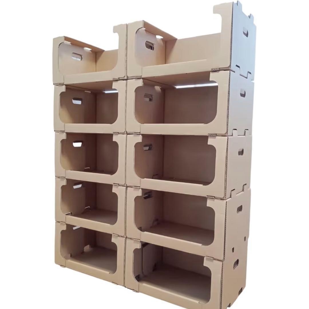 スタッキング　レンゴー 段ボール収納ボックス 20枚セット