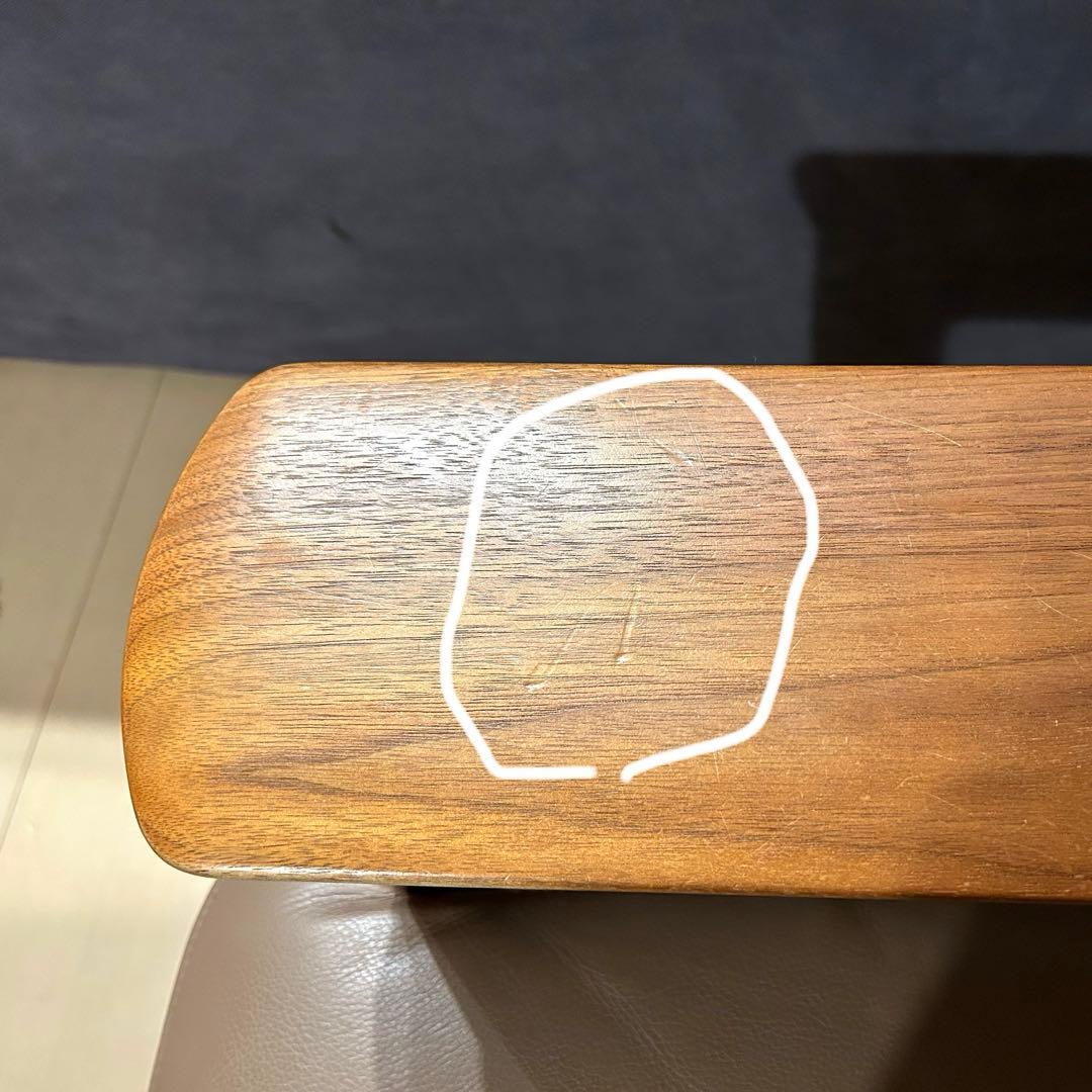 【ゲリラセール】karimoku WW4100 1Pソファ本革張レザーグレージュ